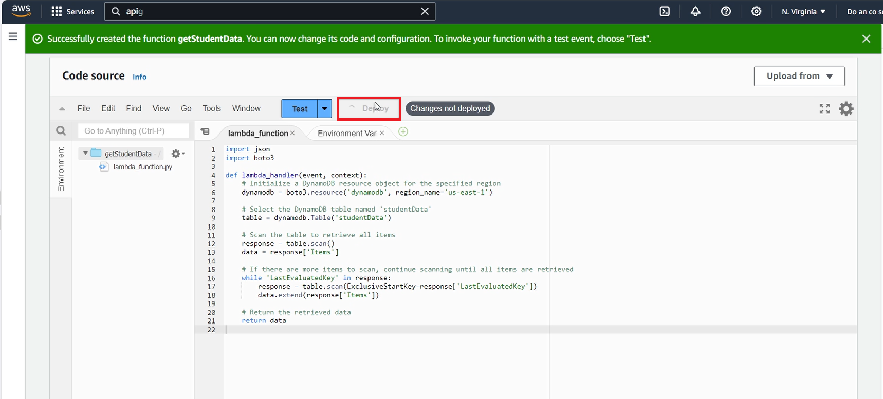 Create Function Step 5